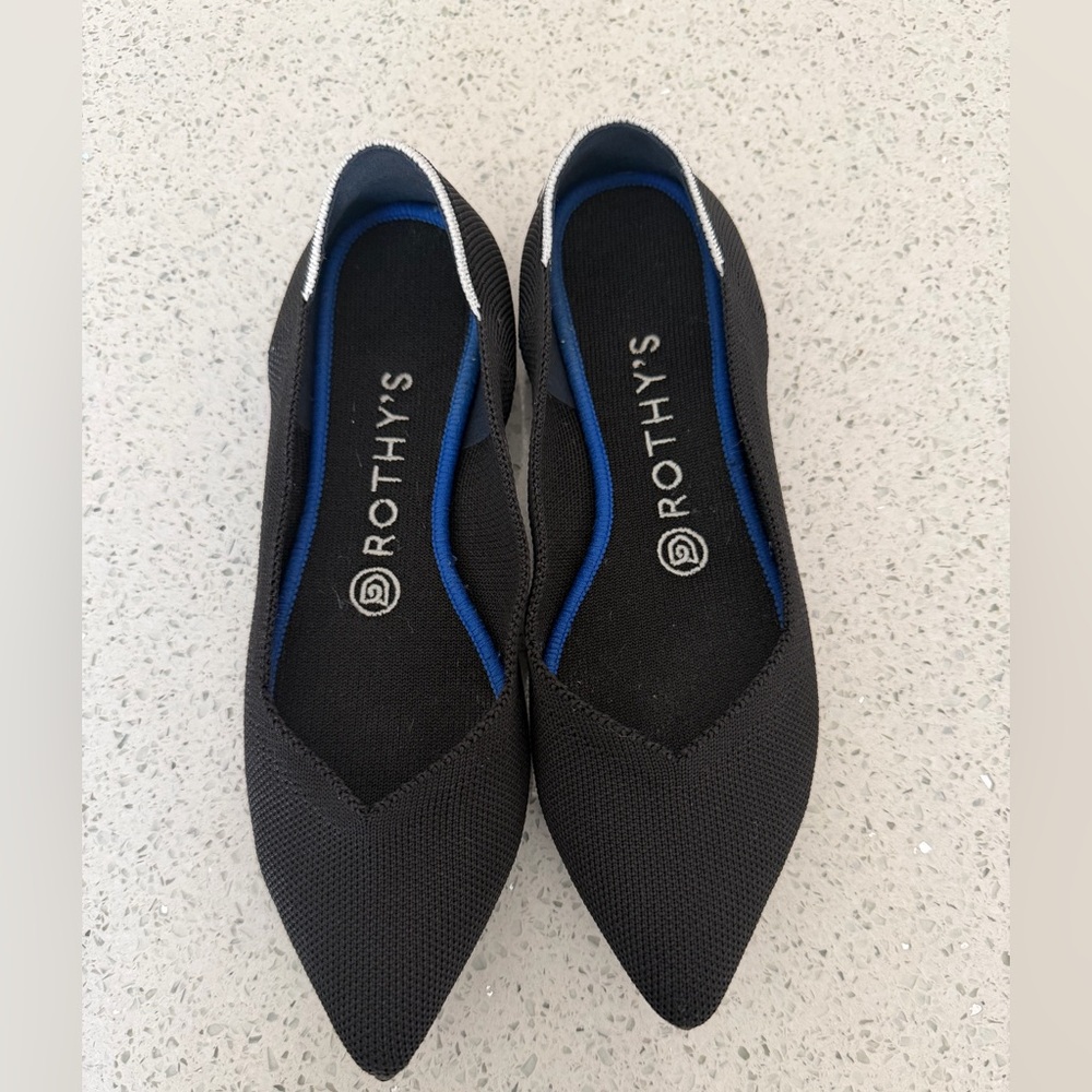Rothy's Black and Blue Women's Flats